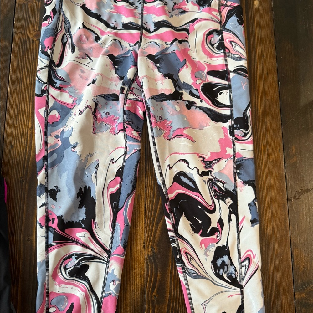 DKNY SPORT LOT of 3 patterned leggings 7/8 ankle length size XL X-Large - Picture 10 of 11